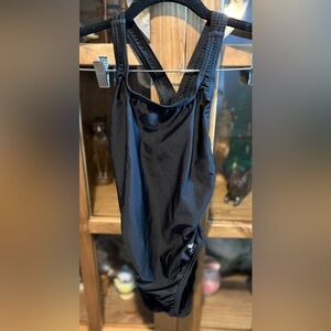 Speedo Team' Black One-Piece Swimsuit 6/32 NWT